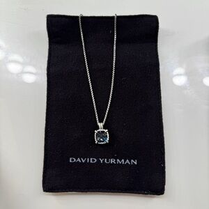 David Yurman Chatelaine Blue Topaz Necklace